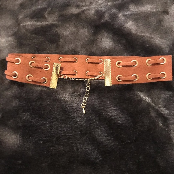 4/$15 Leather choker with adjustable closure - Picture 3 of 4